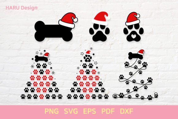 Christmas Dog Paw