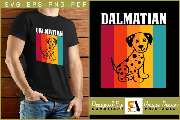 Daimatian Dog Lover Vintage T-shirt Svg