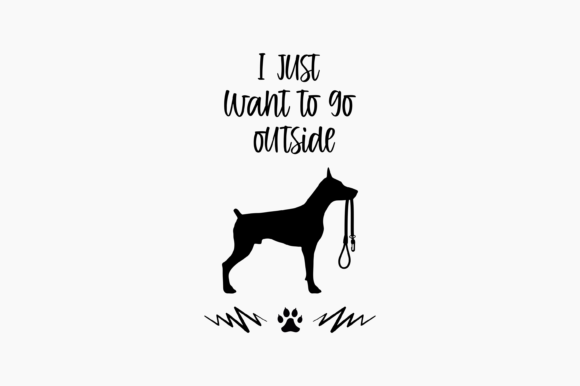 Dog Doberman Ask to Go Outside