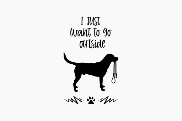 Dog Labrador Ask to Go Outside