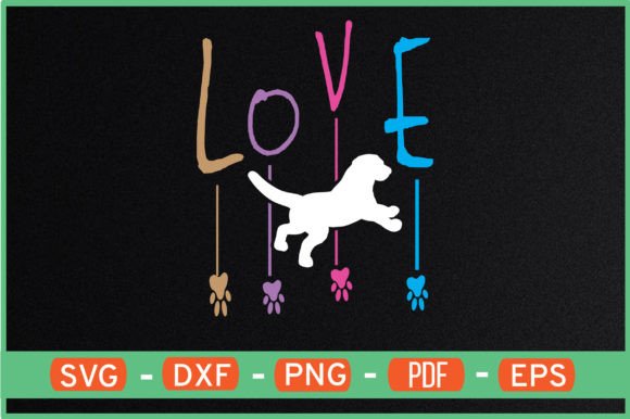 Dog Love T-Shirt Designs SVG