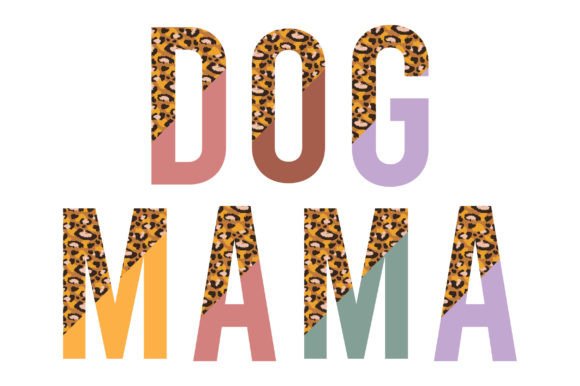 Dog Mama Half Leopard Print Sublimation