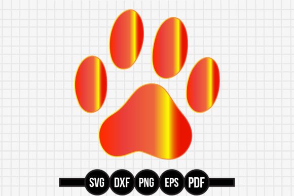 Dog Paw Sublimation Design